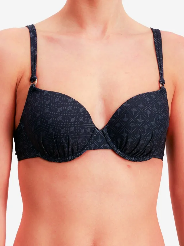Joop! Bügel-Bikini-Top Diamond Cornflower zwart
