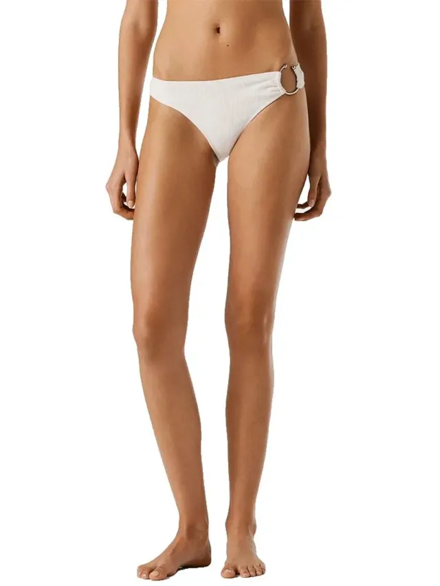 Pepe Jeans Solid Brazilian Bikinibroekje Wit M Vrouw White