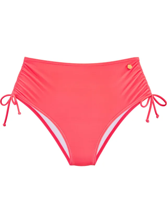 Highwaist bikinibroekje koraal
