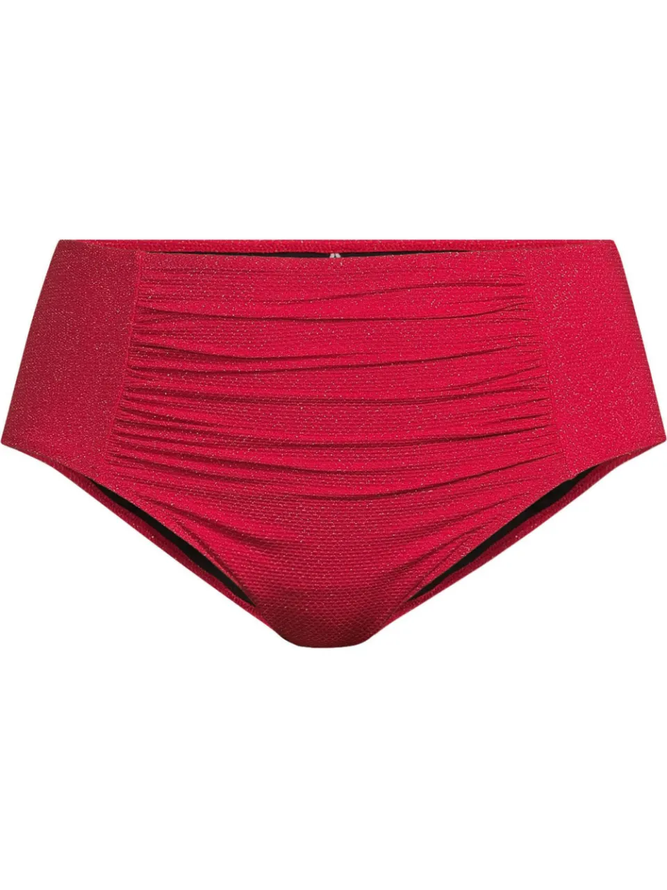 BEACHWAVE Curve high waist bikinibroekje met lurex en textuur rood, foto 2