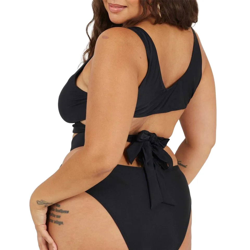 Brave Soul Wikkeltop-bikiniset voor dames (Zwart), foto 2