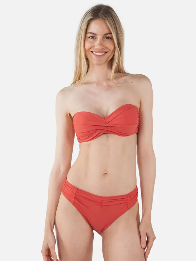 Barts high waist bikinibroekje Kelli koraalrood