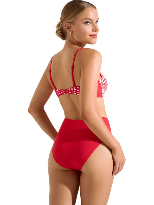 Lisca Quito voorgevormd bandeau-bikinitopje rood