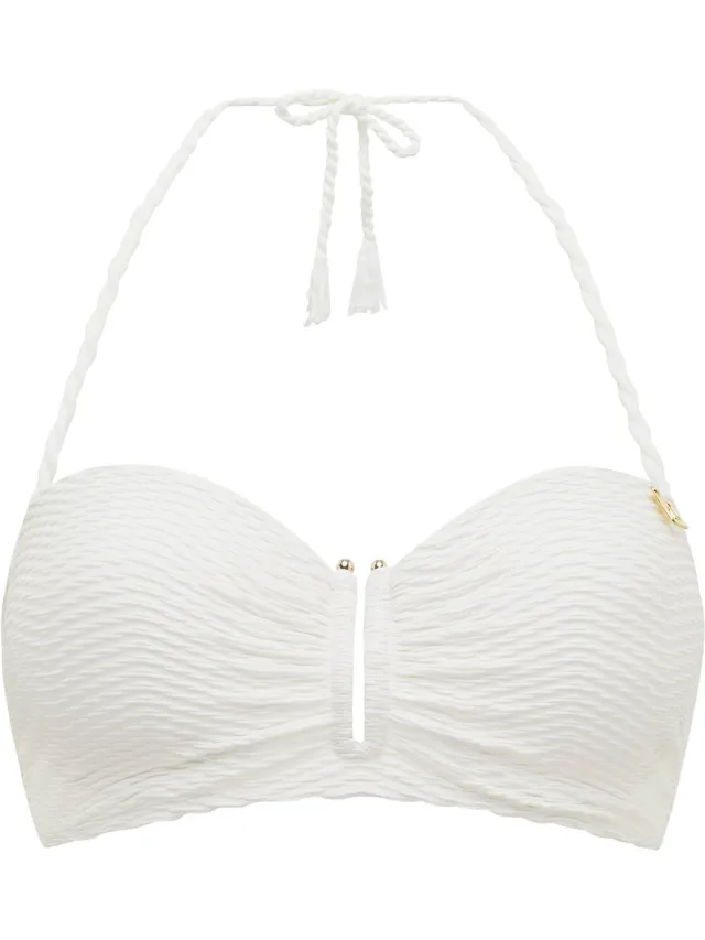 Annadiva Swim Tide Line voorgevormde bandeau bikinitop ecru, foto 2