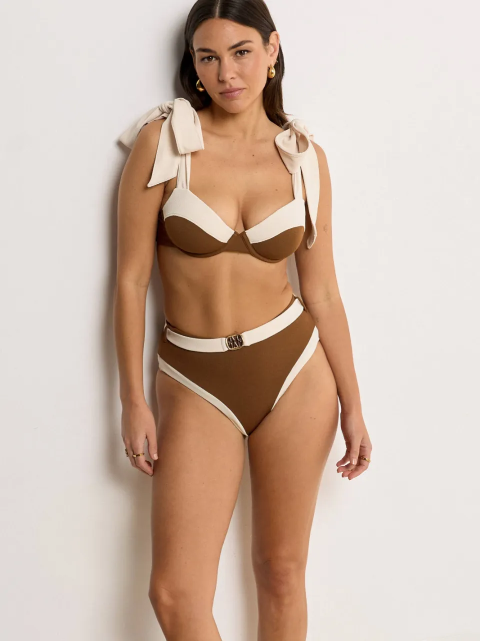 JOSH V Kalila beugel bikinitop bruin/ecru, foto 4