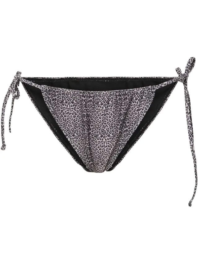 Pieces Dames Strik Bikini Slip PCBAOMI Zwart/Luipaard Print