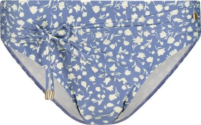 Beachlife Flower Fest High Waist bikinibroekje - dames Bloemenprint, Blauw, Wit