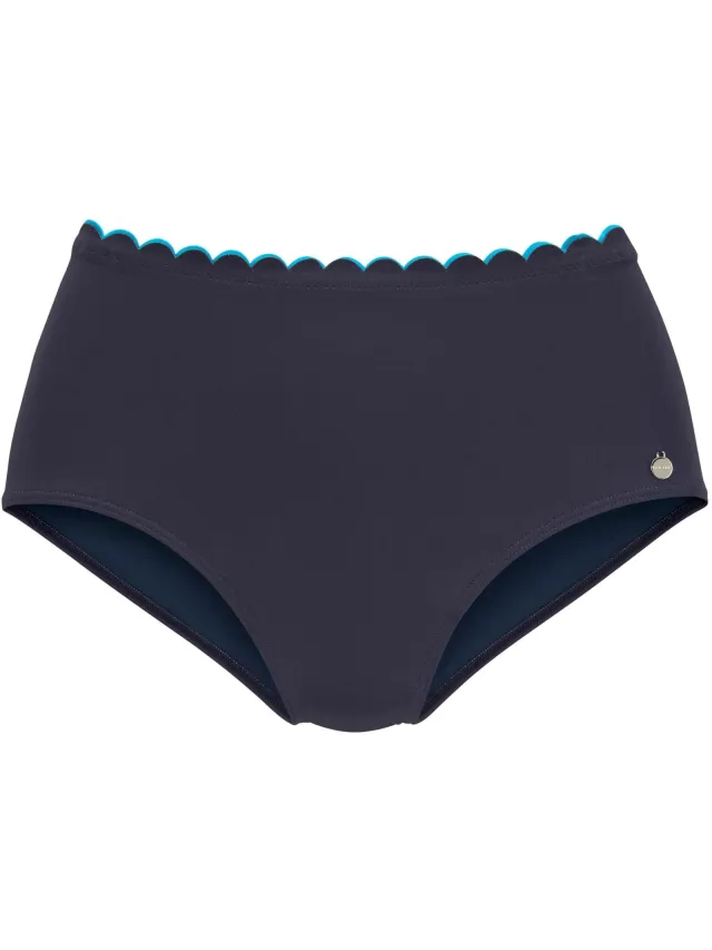 Highwaist bikinibroekje navy/turquoise, foto 2