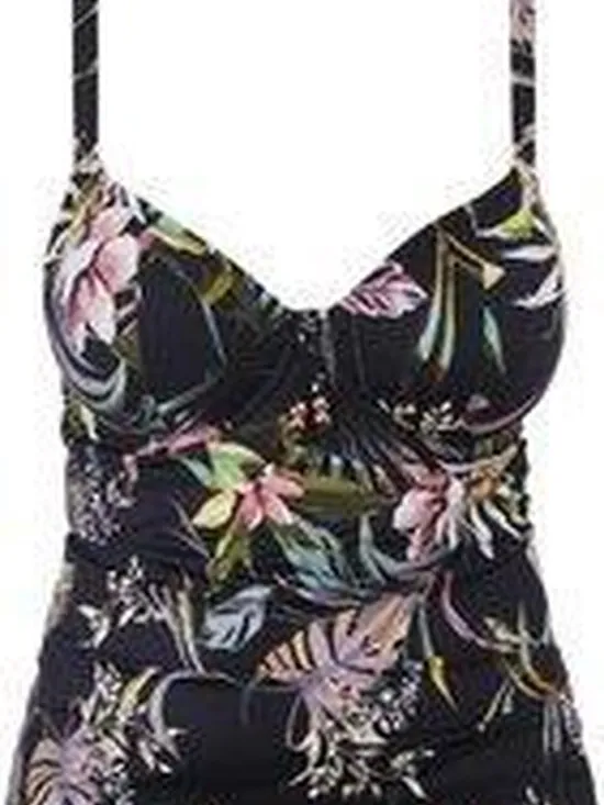 Freya TAHITI NIGHTS UW Plunge Tankini Top - BLACK - Vrouwen Multi