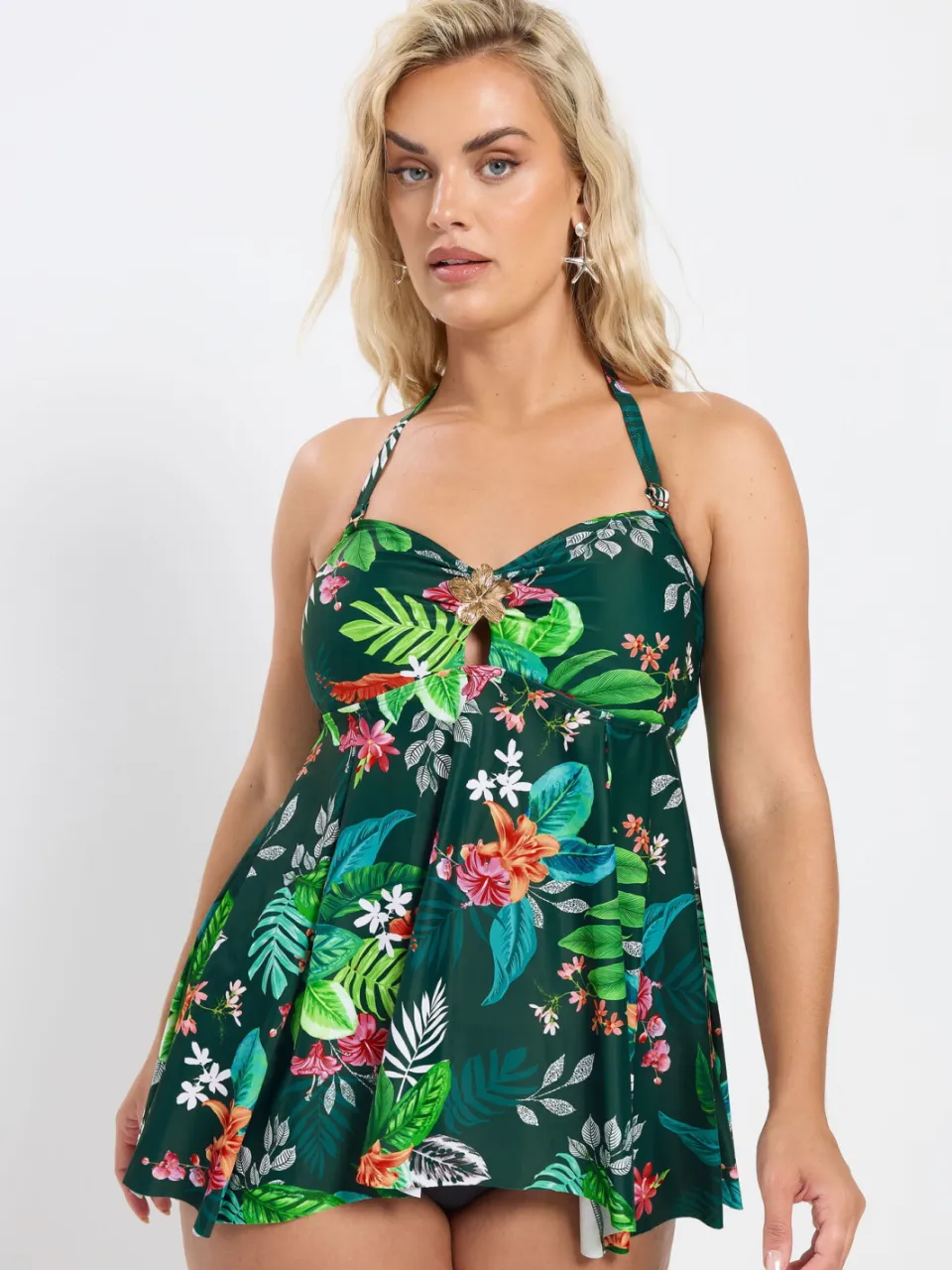 Yours Groene Tankinitop Met Tropische Print-60, foto 5