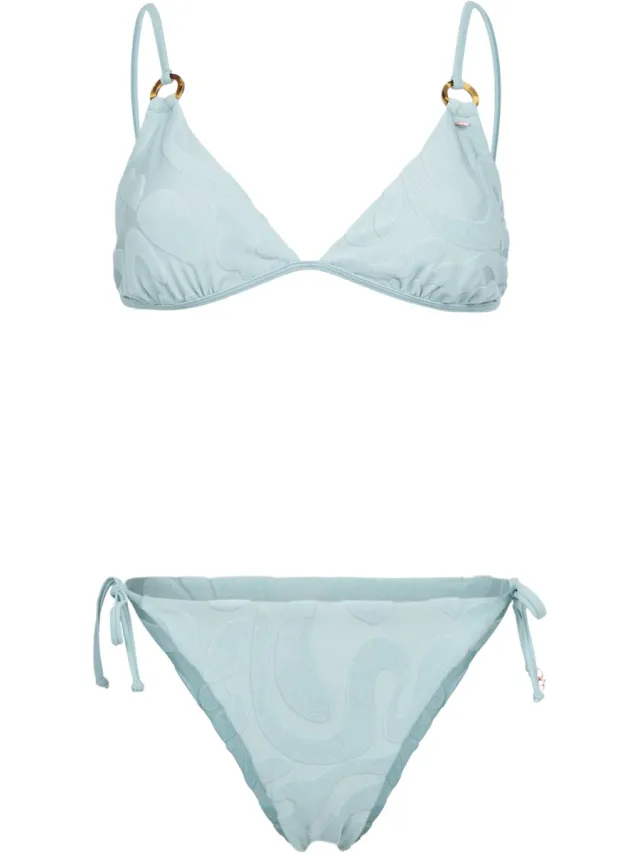 Brunotti Sunanda-Jacquard - Bikini Set Aqua Grey - Triangel Bikini Set Dames - Small Coverage - 38