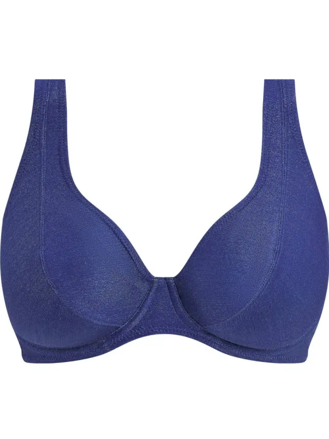 Freya niet-voorgevormde beugel bikinitop Arizona Wave met lurex blauw, foto 2