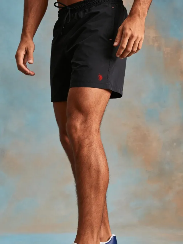 U.S. Polo Assn. Classic Fit zwemshort zwart