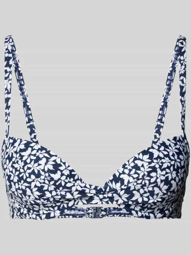 Esprit Bikinitop met all-over bloemenprint, model 'CALUSA BEACH' Marineblauw
