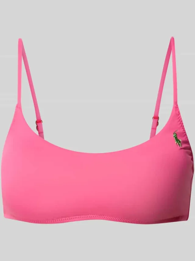 Polo Ralph Lauren Bikini-top met logo-stitching Felroze