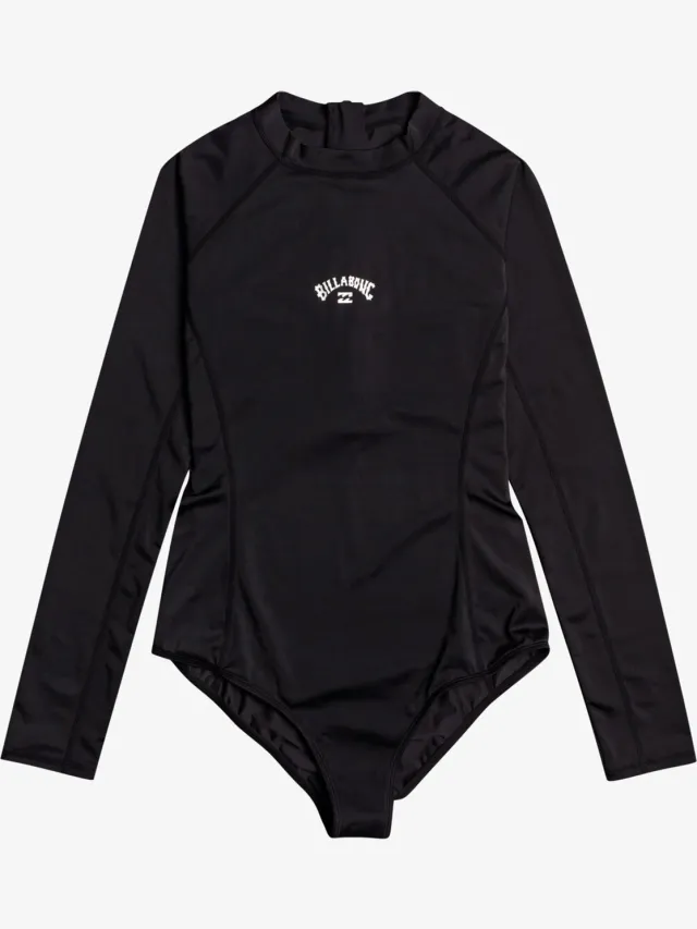Billabong One-piece UV-badpak voor vrouwen met lange mouwen - Tropic Bodysuit - UPF50+ - Zwart