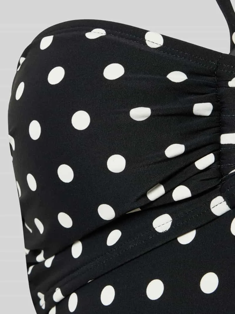 Michael Kors Bandeau-badpak in all-over look model 'CLASSIC DOT BANDEAU' zwart, foto 2