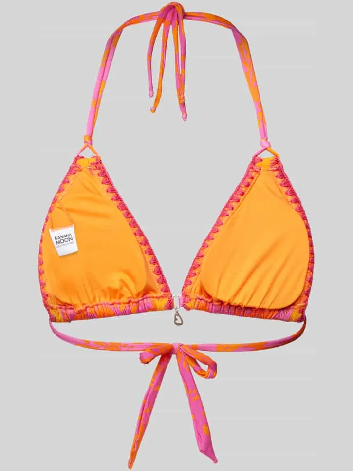 banana moon Bikinitop met labeldetail, model 'BLUCO' felroze, foto 3