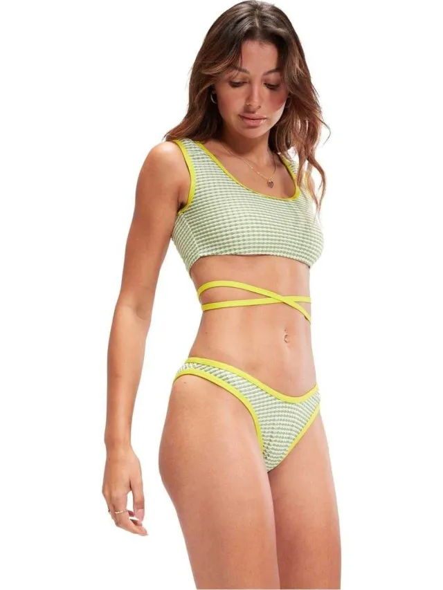 Speedo Dames/Dames Gingham Bikinibroekje (Groen)