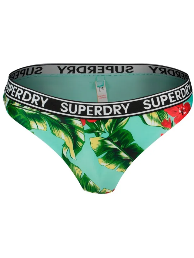 Superdry Vintage Surf Logo Bikinibroekje Veelkleurig XL Vrouw MINT INDO LEAF
