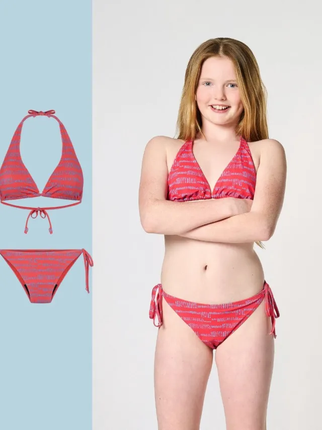 moodies period undies Moodies menstruatie zwemkleding (meiden) - bundel zwemkleding- 2 stuks - meiden - maat M (176-188) - Print Rood