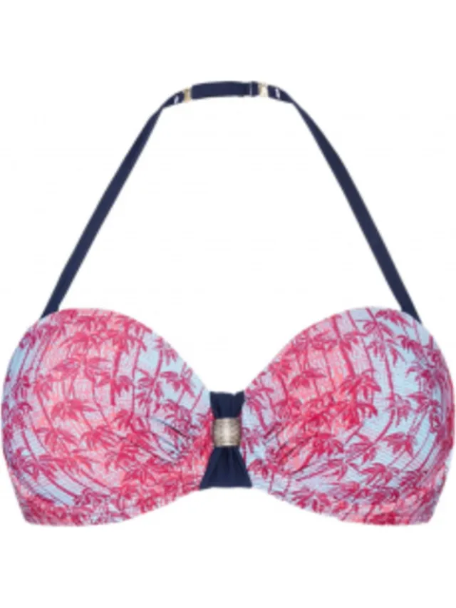 Beachlife bikinitopje Remy-Ann Bamboo roze, blauw