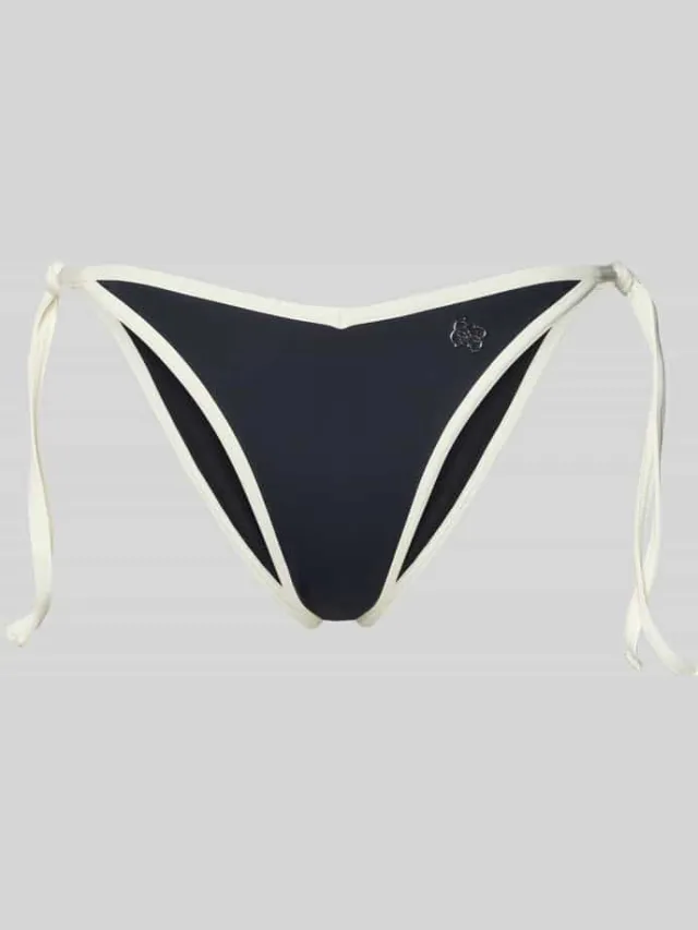 Guess Bikinibroekje met vetersluiting en labelapplicatie model 'NIKI' Zwart