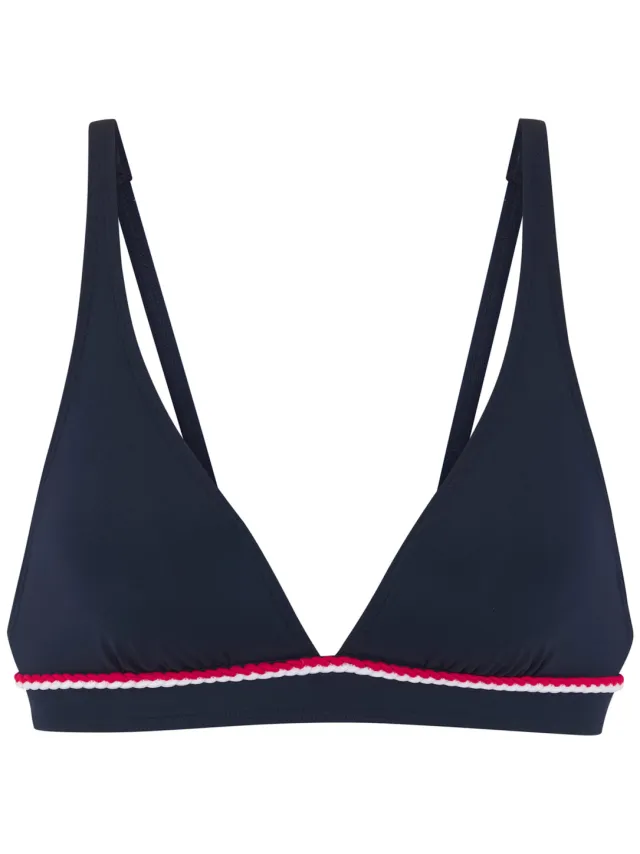 triangelbikinitop marine met kordeldetails, foto 2