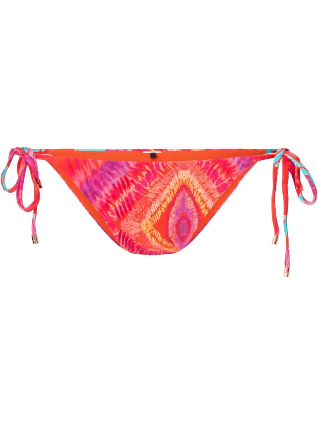 Lingadore strik bikinibroekje koraalrood/turquoise, foto 2
