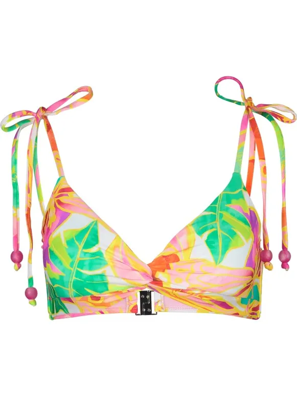 Seafolly Women's Wonderland TwistedFront Bralette - Bikinitop, meerkleurig