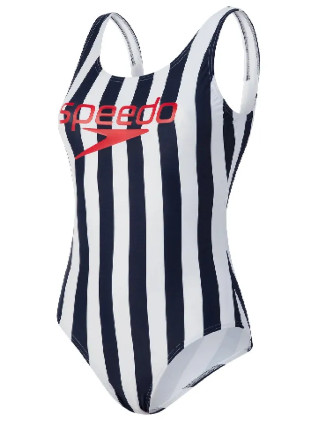 Speedo Ice Cream U-Back Navy/Wit Dames Zwempak