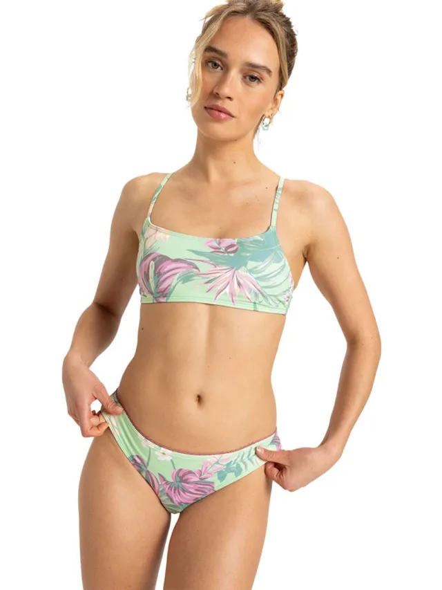 Roxy Into The Sun Bral Cheeky Bikini Groen L Vrouw Foam Green Coastal Breeze