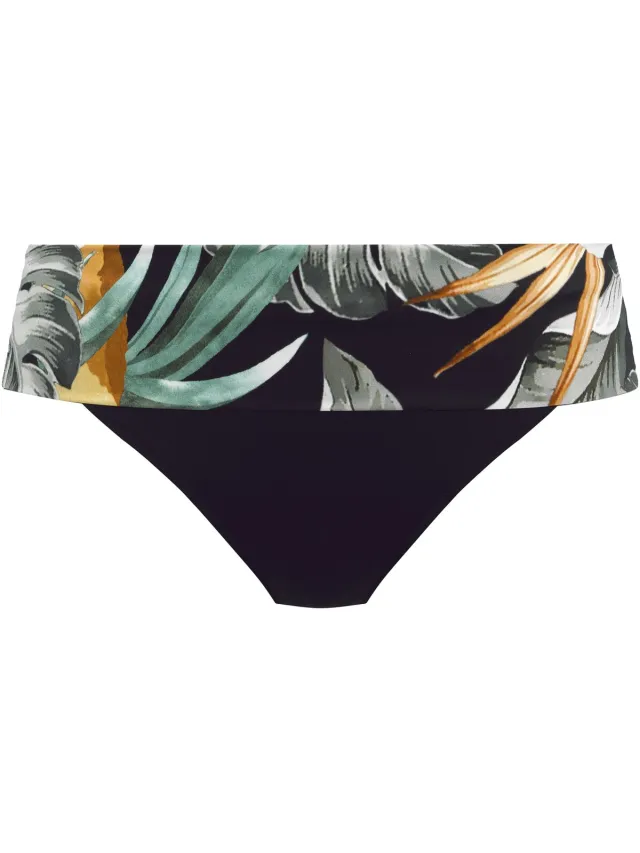 Fantasie Swimwear - UW Gathered Bikini Brief "Bamboo Grove" zwart met print