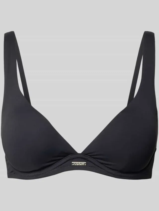 Joop! Bikinitop met labeldetail model 'MONOCHROME BEACH' Zwart