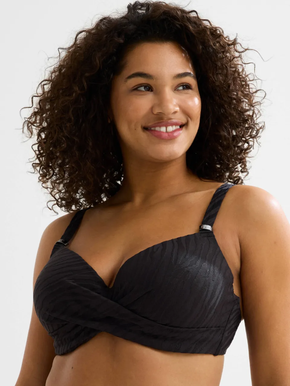 BEACHWAVE Curve voorgevormde beugel bikinitop zwart