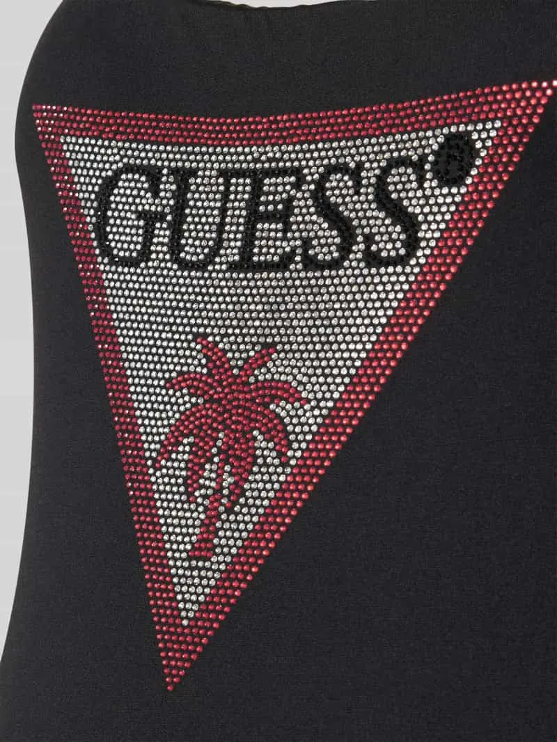 Guess slim fit badpak met strass-steentjes zwart, foto 2