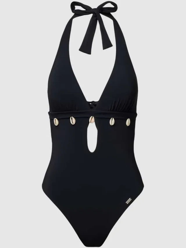 banana moon Badpak met cut-out, model 'SHELLINA' Zwart