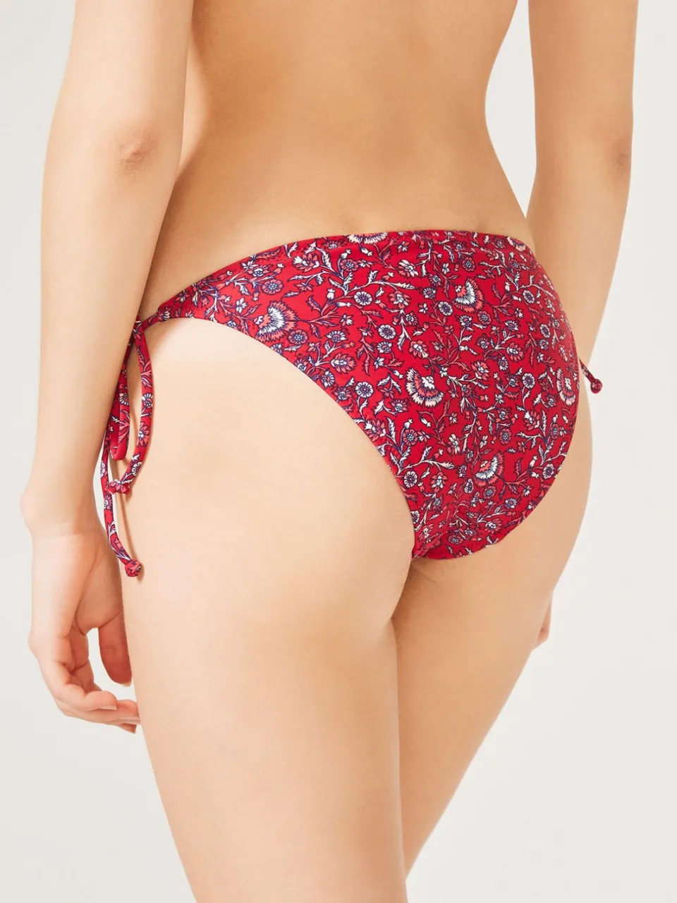 Penti Paisley Lage Taille Bind-Side Bikini Onderkant rood, foto 2