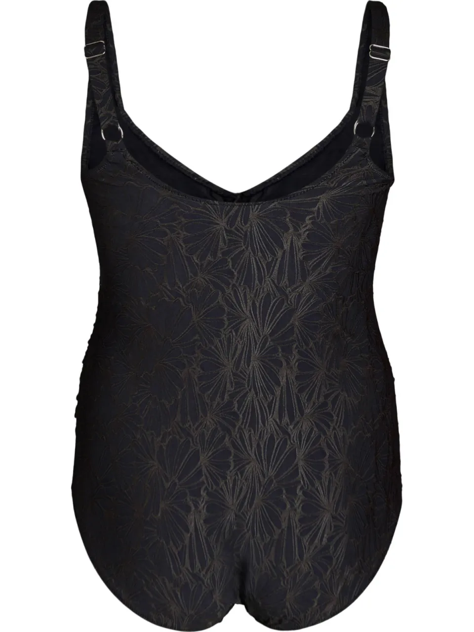 Zizzi Smikka jacquard badpak zwart, foto 2