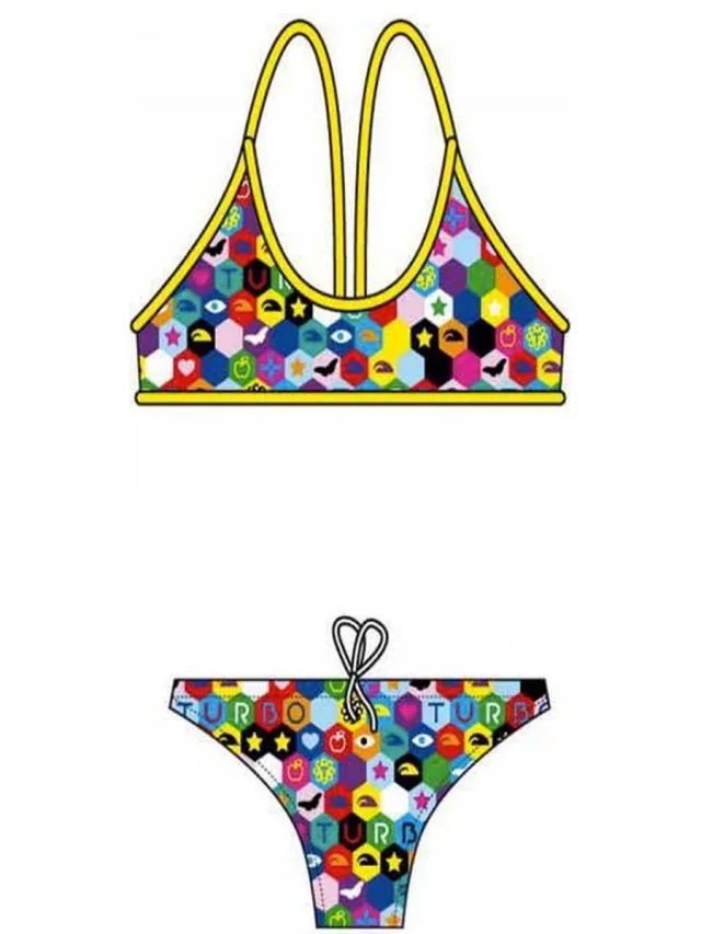 Turbo Hexa Bikini Veelkleurig 4XL Vrouw Multicolor
