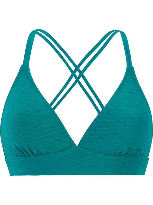 Protest MIXRelaxi - Triangel bikini top Dames - Koordsluiting - Uitneembare vulling - Normale pasvorm - Groen