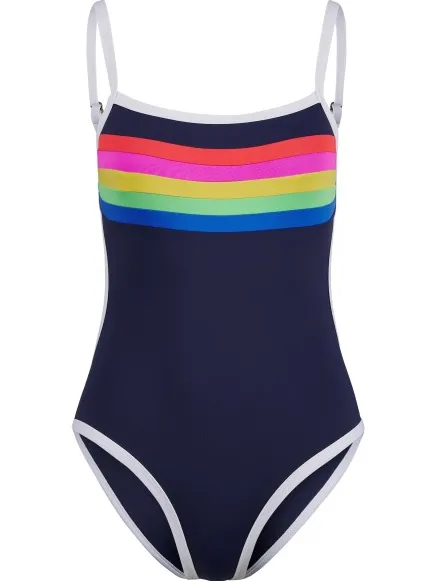 Rip Curl Surf Stripe Cheeky badpak donkerblauw