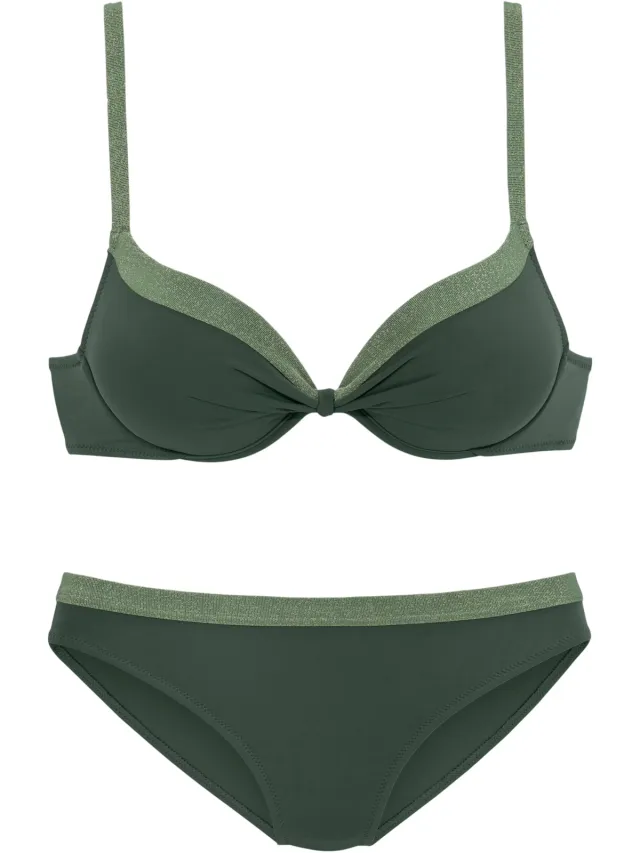Push-upbikini olijfgroen, foto 2