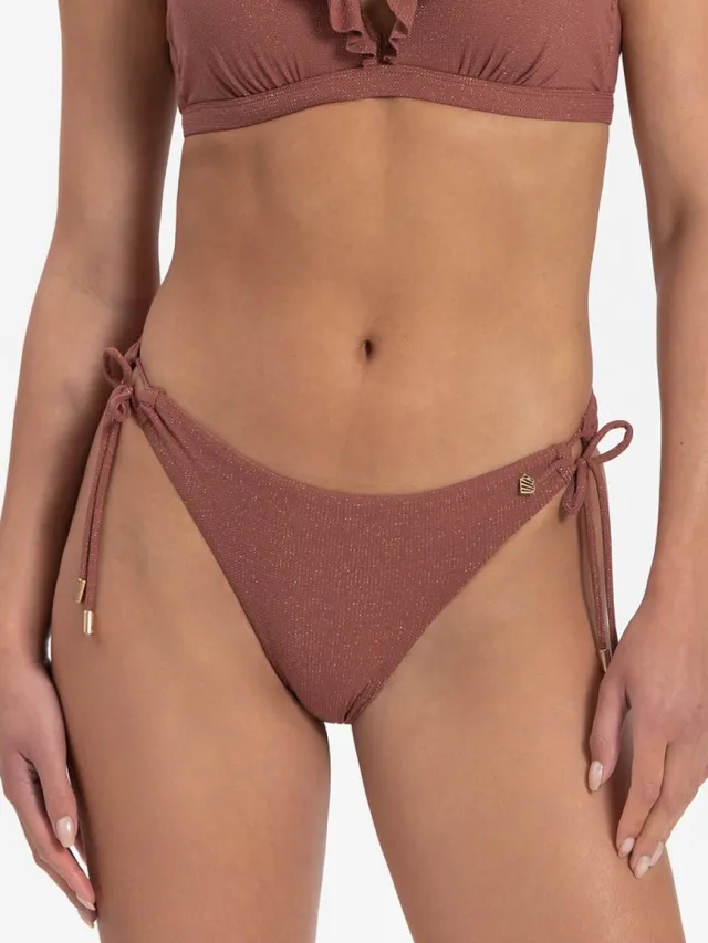 Beachlife Rouge Shimmer Dames Bikinibroekje Roze, Glitter