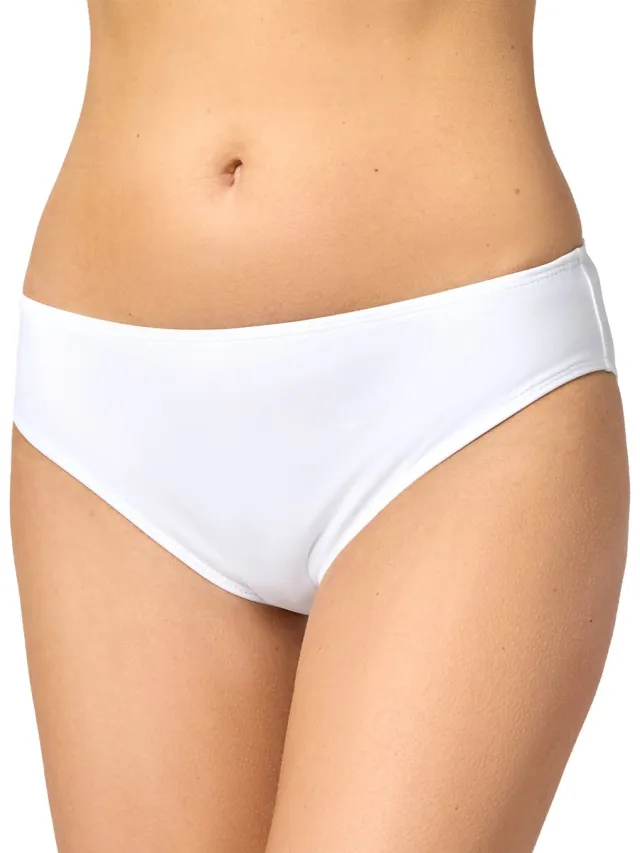 Merry Style Dames Zwembroek - Bikinibroekje - Elastische tailleband - Polyamide & Elastaan – Wit(0016) – 38 - MS-VR-Brief-1