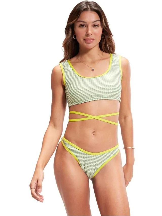 Speedo Dames/Dames Bikinitop Horizontale Streep (Geel)