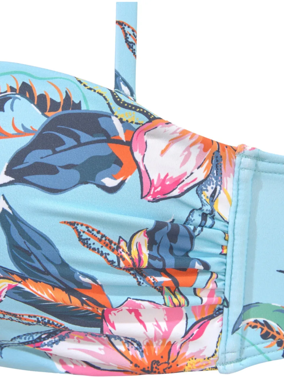 bandeaubikinitop met beugel lichtblauw bloemenprint lichtblauw geprint, foto 2