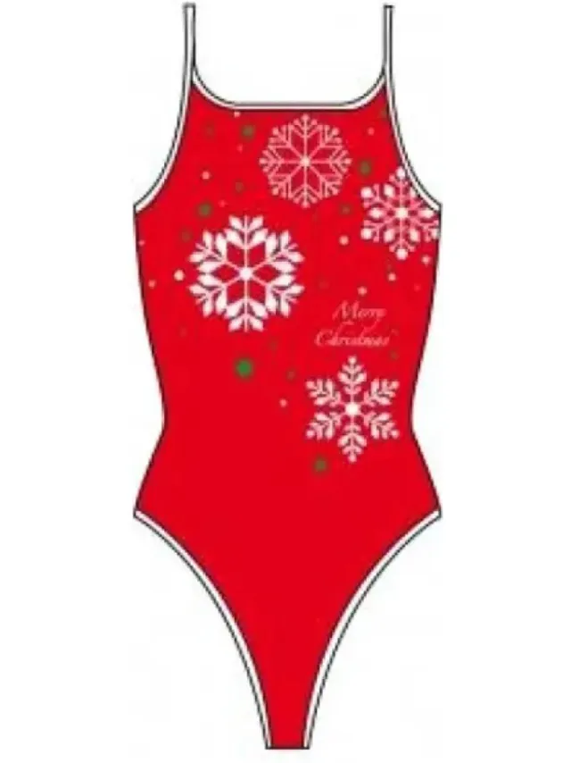 Turbo Snow Christmas Zwemkleding Rood S Vrouw Red