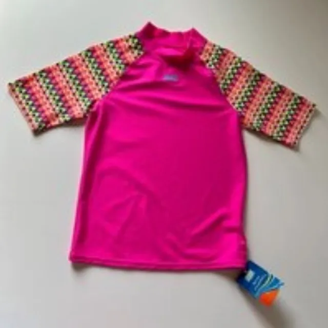 Zoggs zwemtshirt - fel roze - korte mouwen - maat 10 jaar