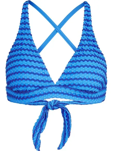 Seafolly Women's Multi Fit Longline Tri - Bikinitop, blauw